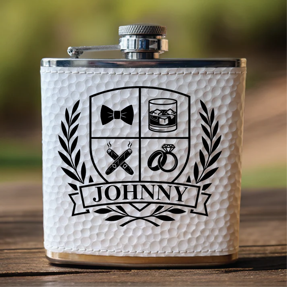 Groomsmen Crest Flask