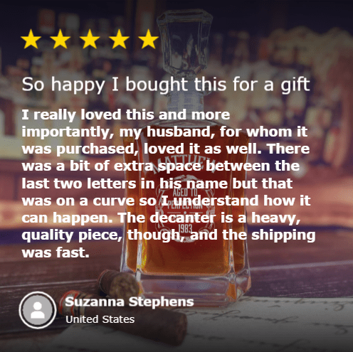 Unique Personalized Aged To Perfection Personalized Decanter Customized Birthday Gifts for Men by Groovy Guy